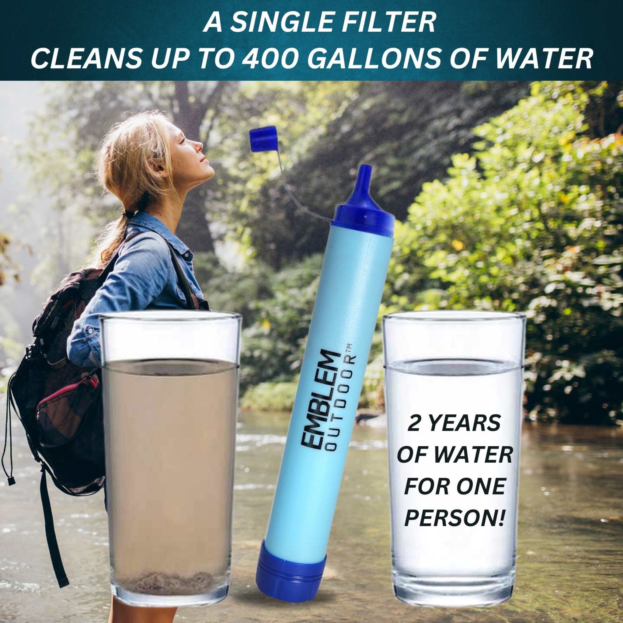 backpacking water filter straw